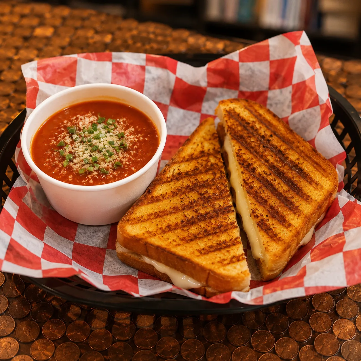 Ellbee's Famous Grilled Cheese and Tomato Soup