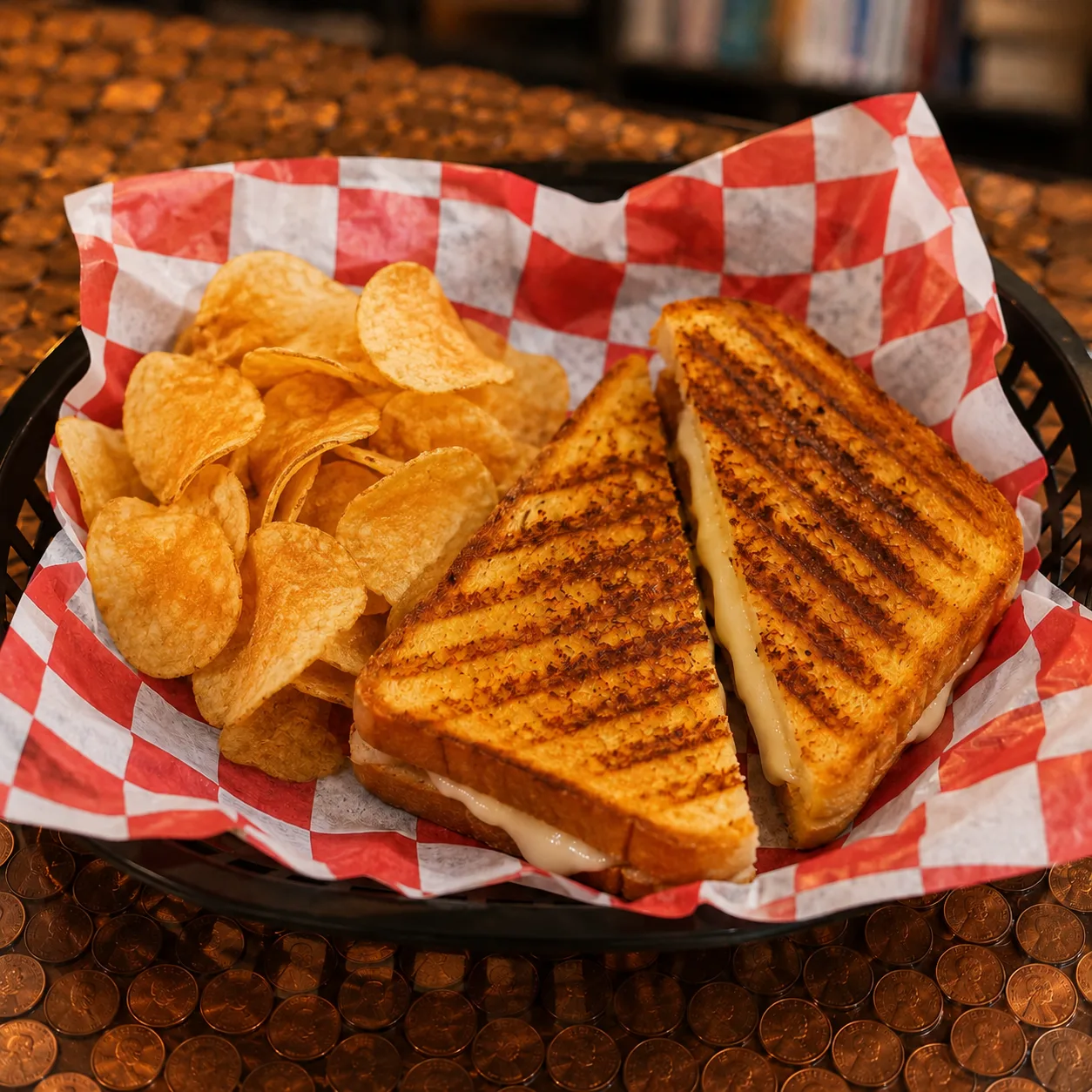 Grilled Cheese and Chips